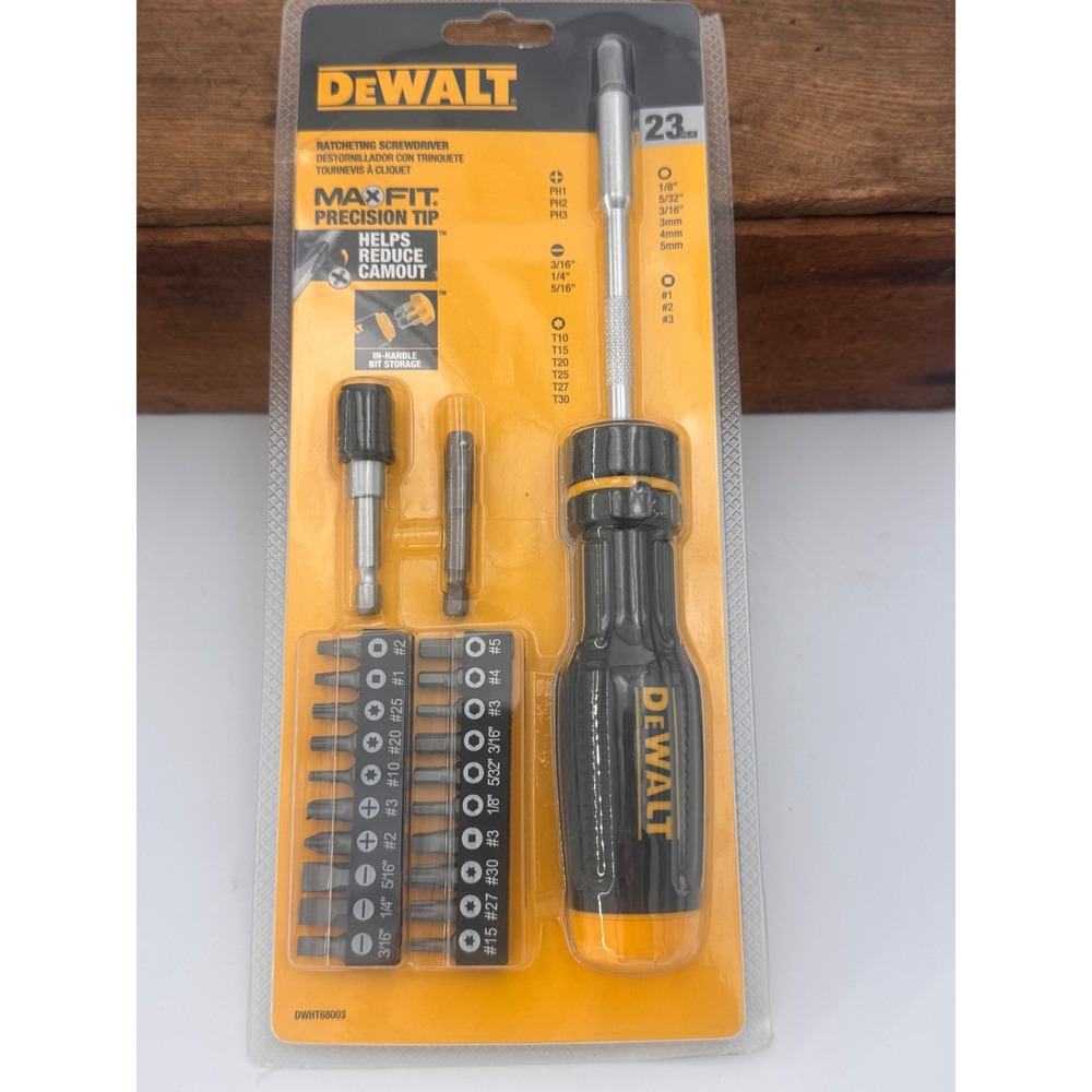 DeWALT 23 Piece MAXFIT Ratcheting Screwdriver Set DWHT68003 New Sealed‎